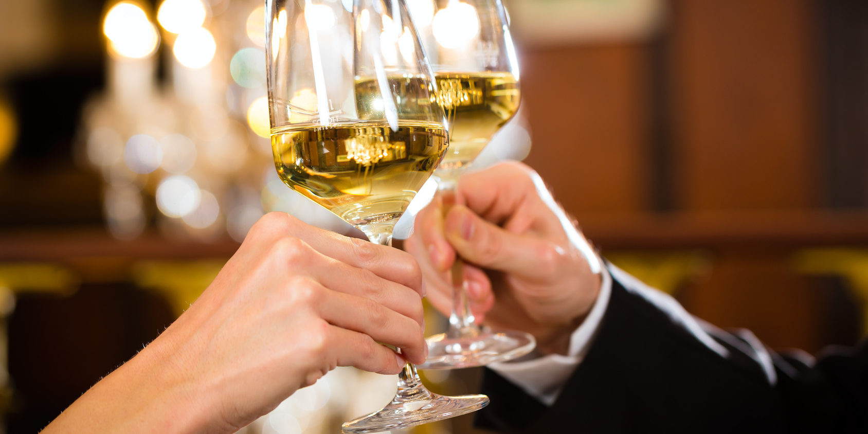 happy couple have a romantic date in restaurant